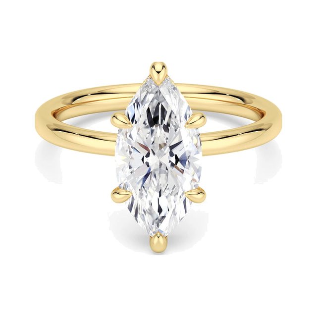 Marquise Hidden Halo Ring